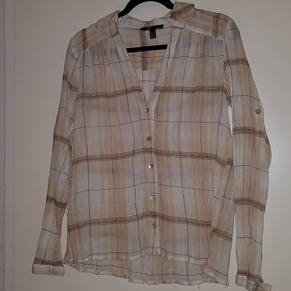 Casual Mango buttoned down top - Picture 1 of 5
